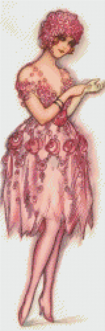 Woman In Pink Ten [10] Baseplate PixelHobby Mini-mosaic Art Kit image 0
